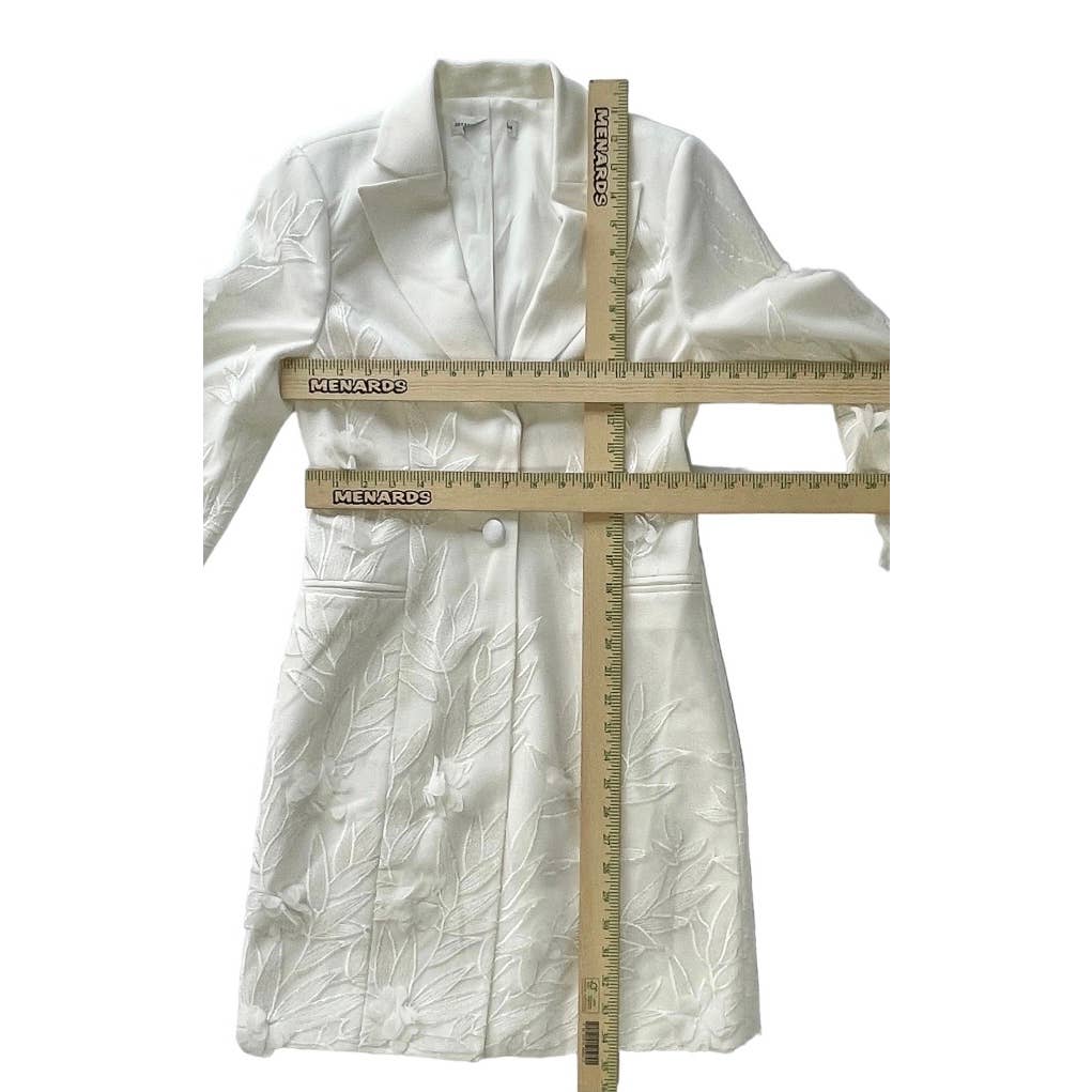 Dress The Population Blazer Appliqué Mini Dress Size Extra Small Off White - Premium from Dress The Population - Just $159.0! Shop now at Finds For You