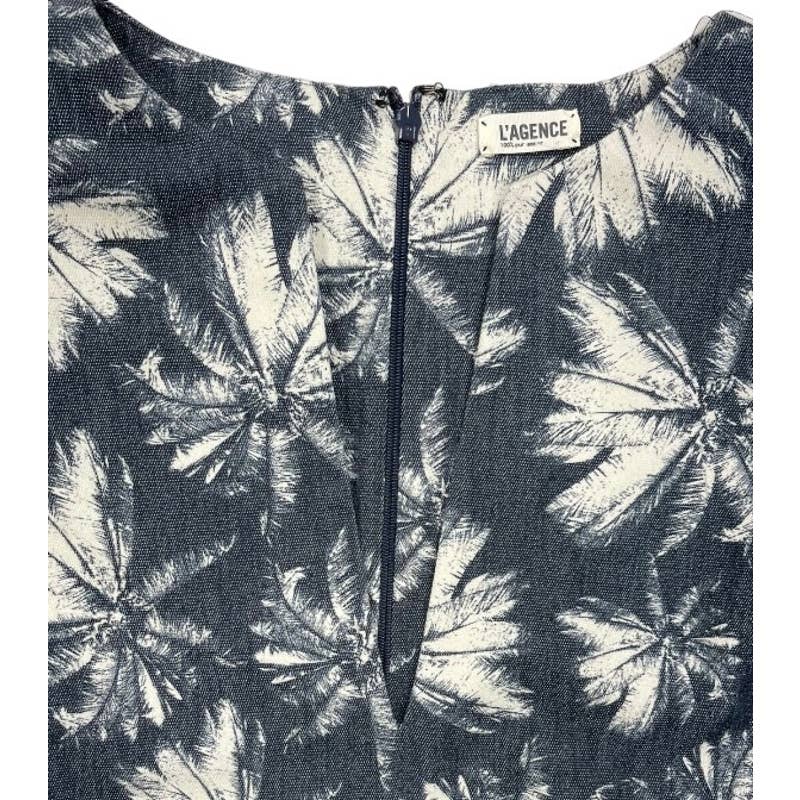 L’Agence Sleeveless Palm Tree Print Denim Dress Size 8 New - Premium from L’agence - Just $125.0! Shop now at Finds For You