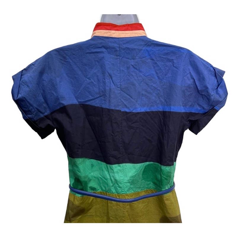 Boglioli Milan Colorful Abrstact Button Front Dress Sz 42 Made in Italy - Premium from Boglioli - Just $249.0! Shop now at Finds For You