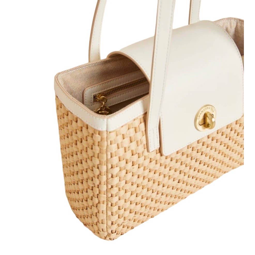 Spartina 446 Bamboo Moon Layla Woven Leather Shoulder Bag Handbag - Premium from Spartina 449 - Just $189.00! Shop now at Finds For You