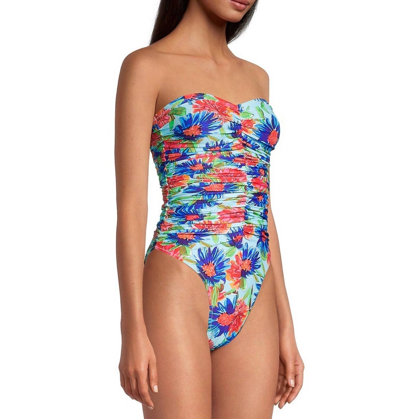 Milly Cabana Dahlia Floral Ruched One Piece Swimsuit S New - Premium from Milly - Just $99! Shop now at Finds For You