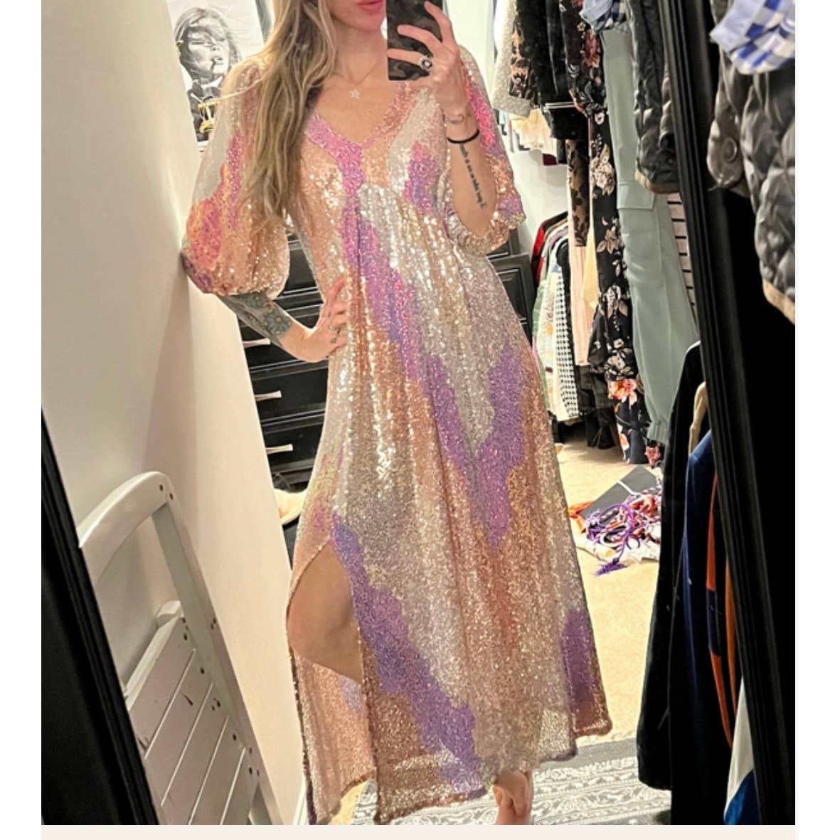 Anthropologie Saltwater Luxe Turner Sequin Maxi Dress Sz XS - Premium from Anthropologie - Just $249.0! Shop now at Finds For You