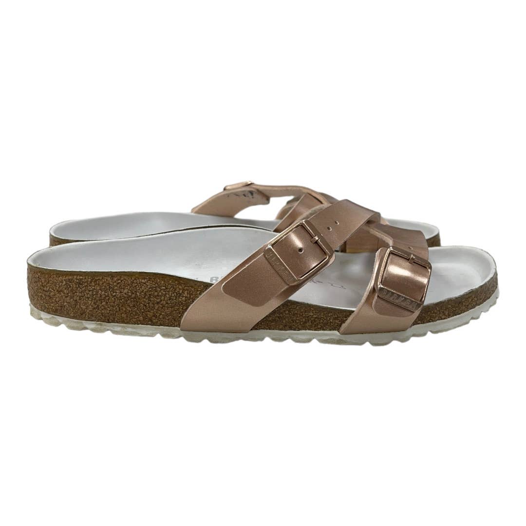 Birkenstock Yao Hex Metallic Rose Gold Sandals Shoes Comfort 39 8.5 - Premium from Birkenstock - Just $95.0! Shop now at Finds For You