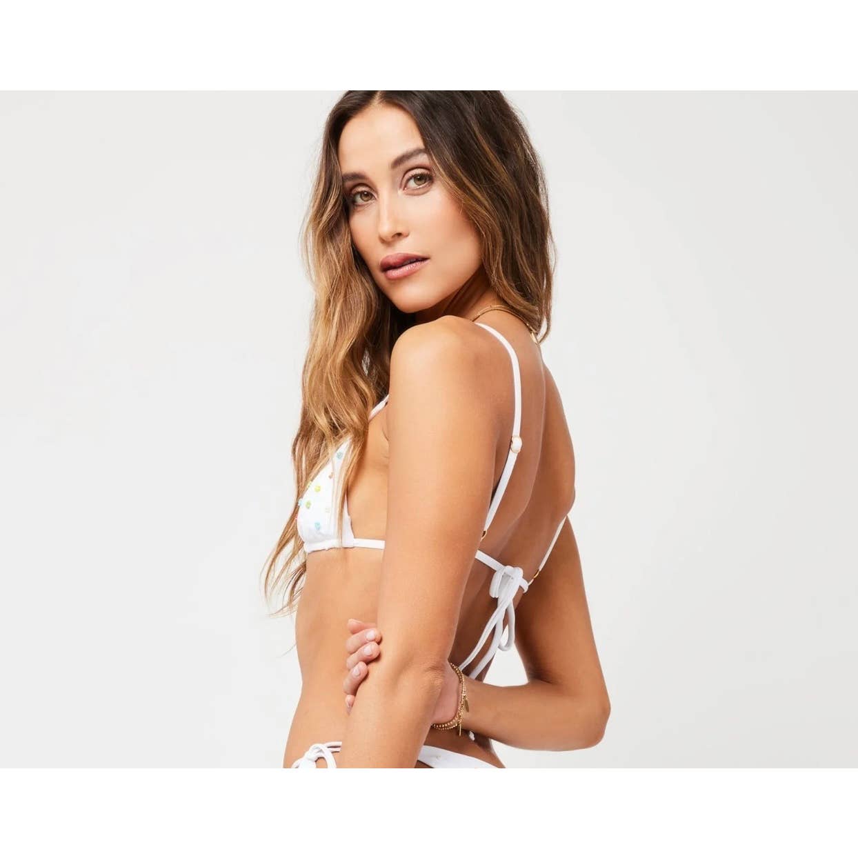 L*SPACE Brittany Beaded Bikini Top Luka Bikini Bottom Swimsuit Size S - Premium from L*SPACE - Just $79.00! Shop now at Finds For You