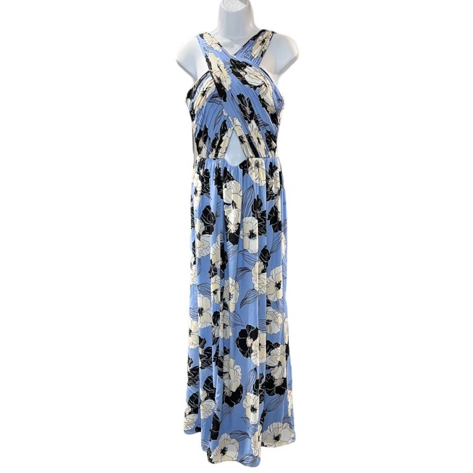 Dress The Population Rose Floral Maxi Dress Gown Size S Blue - Premium from Dress The Population - Just $189.0! Shop now at Finds For You