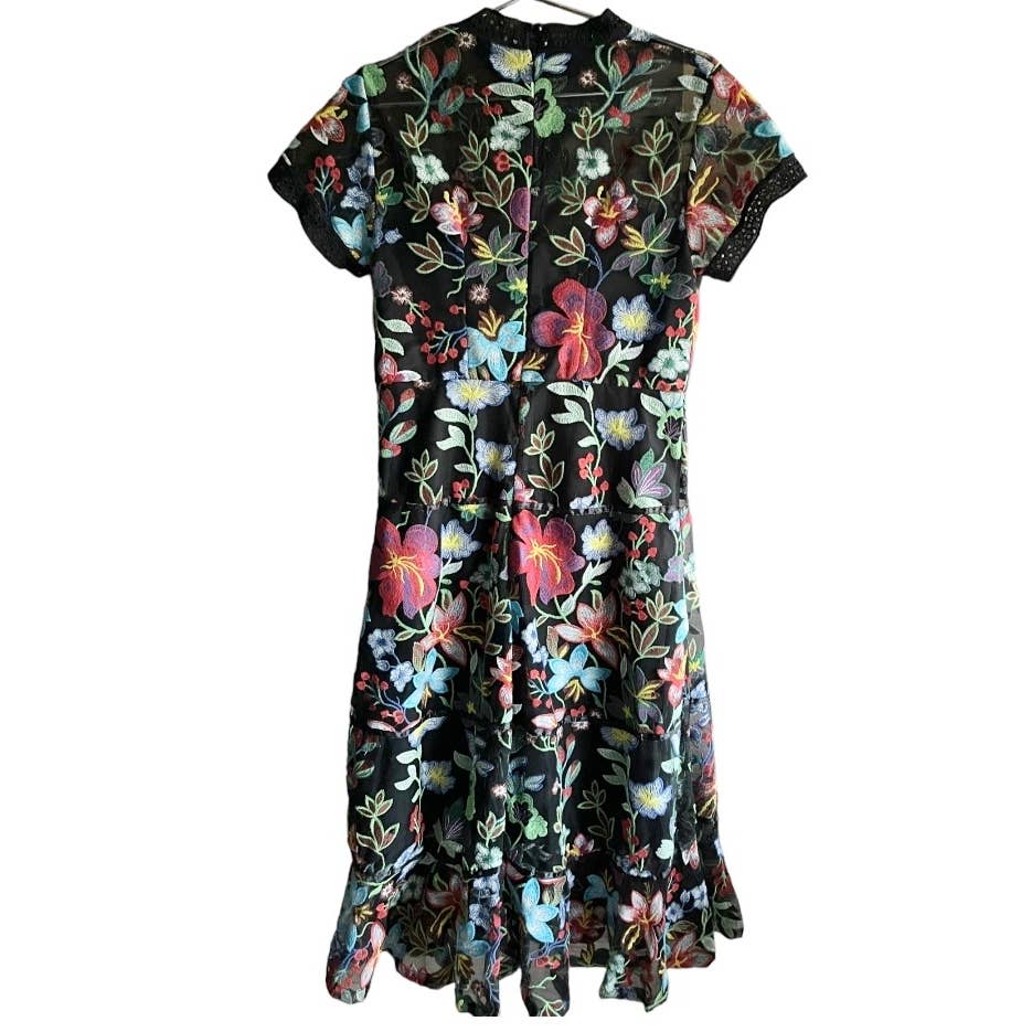 Anthropologie Vone Floral Embroidered Midi Dress Size 12 - Premium from Anthropologie - Just $229.0! Shop now at Finds For You