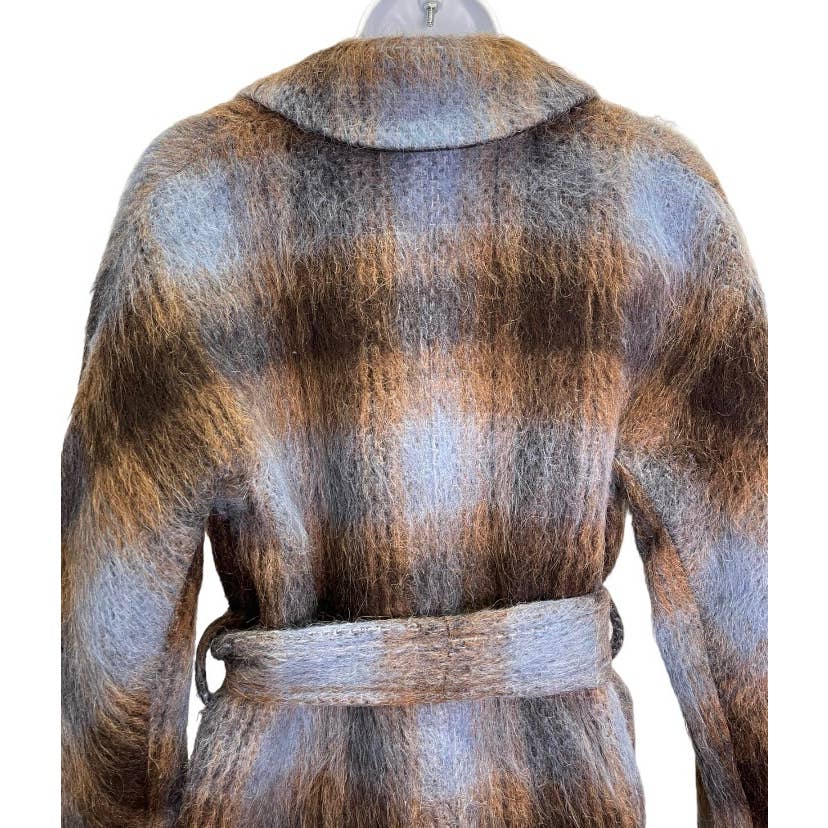 Vince NY Revolve Mohair Alpaca Wool Blend Plaid Belted Coat XS New - Premium from Vince - Just $499.0! Shop now at Finds For You