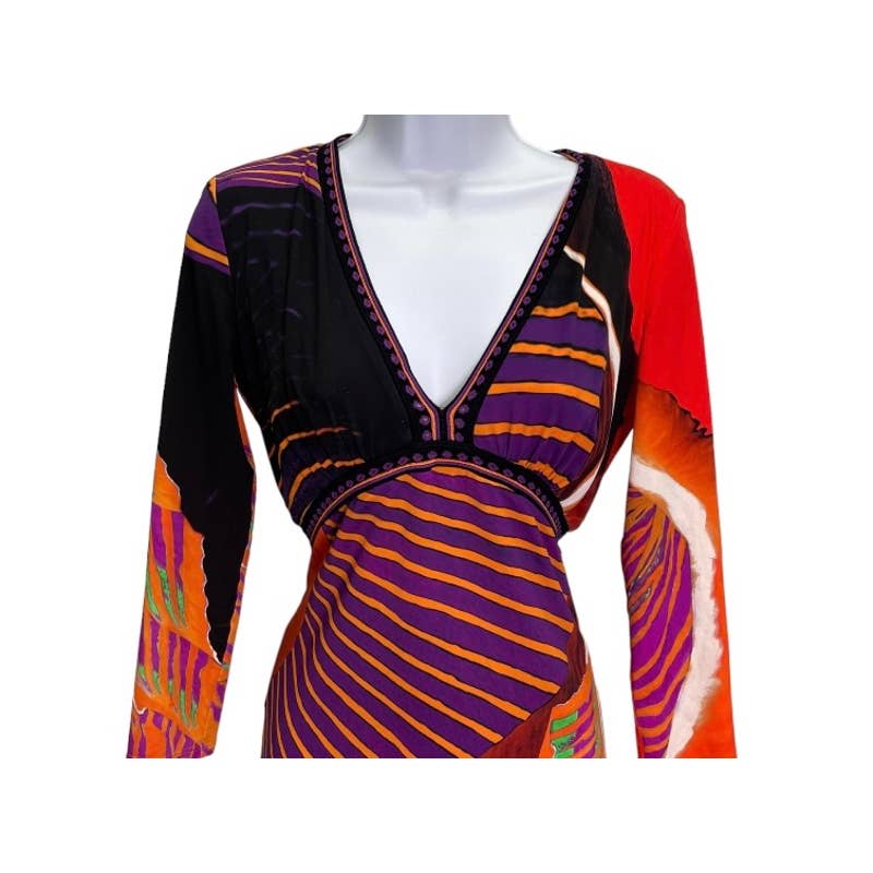 Roberto Cavalli Patterned Abstract Bodycon Dress Size 42 IT 6 US - Premium from Roberto Cavalli - Just $199.00! Shop now at Finds For You