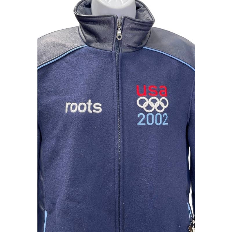 Vintage Roots 2002 USA Olympic Team Wool Leather Jacket Size XS New - Premium from Roots - Just $229.0! Shop now at Finds For You