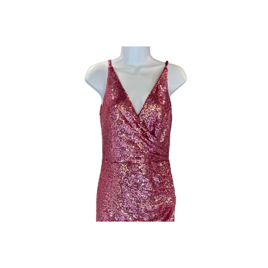 Dress The Population Barbiecore Sequin Surplus Wrap Dress Size S Pink - Premium from Dress The Population - Just $179.0! Shop now at Finds For You