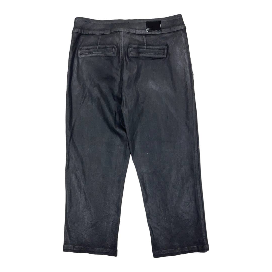 Paige Nellie Black Fog Luxe Cropped Wide Leg Jeans Pants Size 32 Coated - Premium from PAIGE - Just $199.0! Shop now at Finds For You