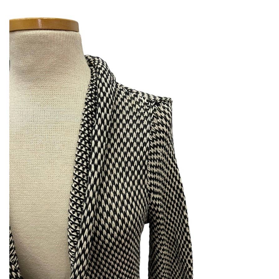 Wooden Ships Black White Knit Open Front Cardigan S/M - Premium from Wooden Ships - Just $39.0! Shop now at Finds For You
