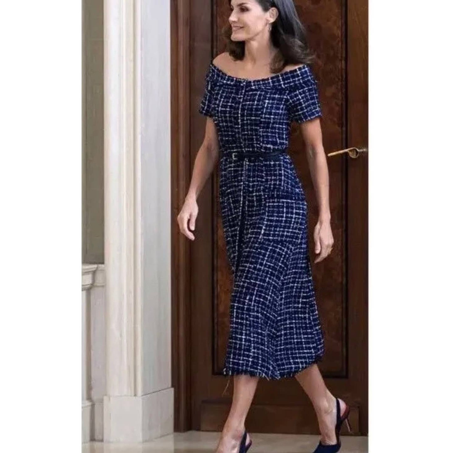 Zara Tweed Midi Dress ASO Queen Letizia Spain Blogger Favorite XL New - Premium from ZARA - Just $139.0! Shop now at Finds For You