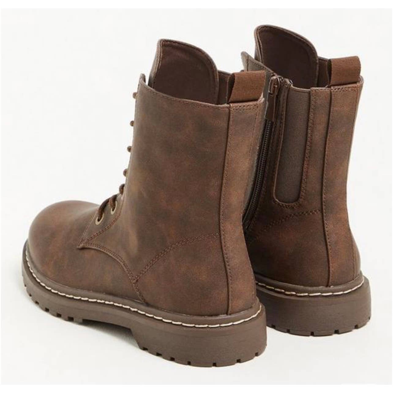 Torrid Stevie Lace Up Combat Boots Vegan Size 11 Brown - Premium from Torrid - Just $65.0! Shop now at Finds For You