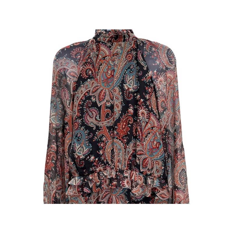 Banana Republic x Olivia Palermo High Low Paisley Silk Dress Size L - Premium from Banana Republic - Just $129.00! Shop now at Finds For You
