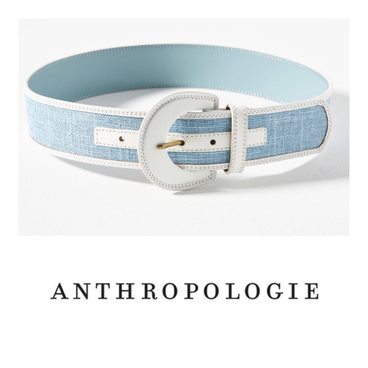Anthropologie Colorblock Woven Leather Belt Size Medium - Premium from Anthropologie - Just $65.0! Shop now at Finds For You