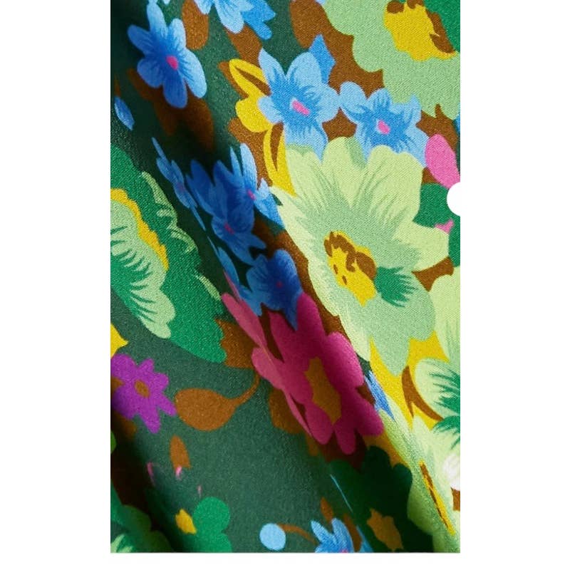 Les Reveries Floral Print Silk Crepe de Chine Midi Dress Size 10 - Premium from Les Reveries - Just $359.00! Shop now at Finds For You