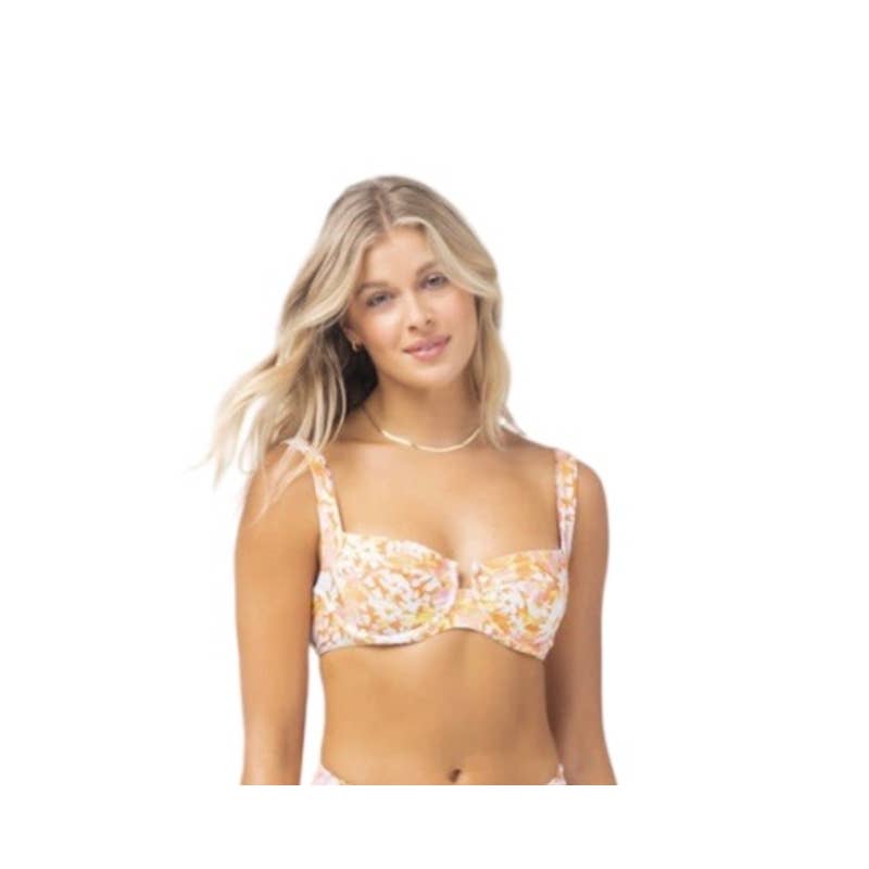 L*SPACE Camellia What in Carnation D Cup Bikini Top High Waisted Ruched Bottom M - Premium from L*SPACE - Just $89.0! Shop now at Finds For You