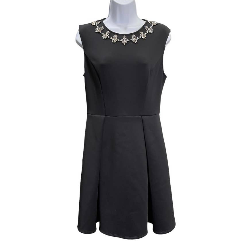 ted baker dress skater Ted Baker Women's Clodaa Embroidered Ponte Mini Skater Dress - Ivory/Cream - Size 1 / US 4