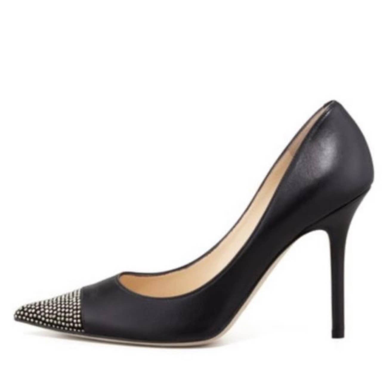 Jimmy Choo Amika Black Studded Cap Toe Pumps Heels Size 39 9 US Black - Premium from Jimmy Choo - Just $199.00! Shop now at Finds For You
