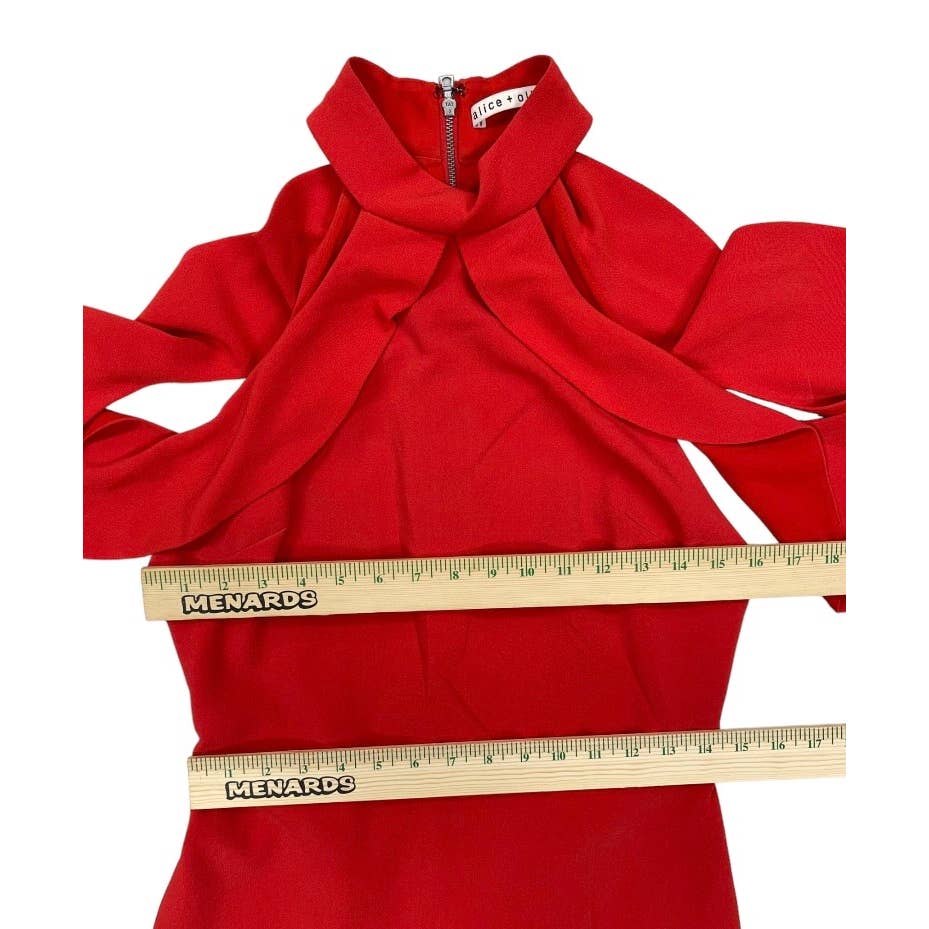 Alice + Olivia Ebony Cold Shoulder Red Dress Size 10 - Premium from Alice + Olivia - Just $99.0! Shop now at Finds For You