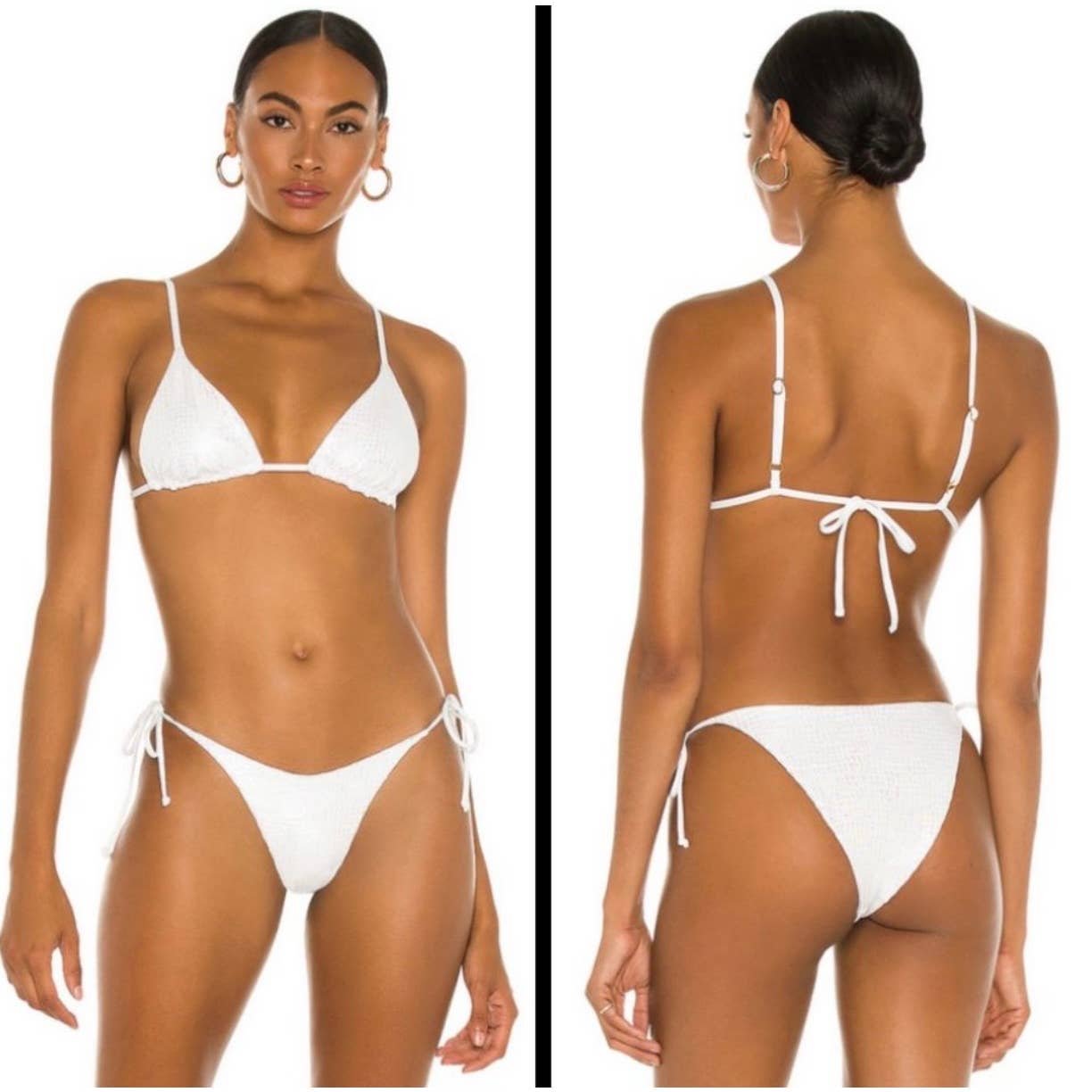 L*SPACE Revolve 3 Pc Set Brittany Lennox Opalescent Gator String Bikini Size M - Premium from Finds For You - Just $129.0! Shop now at Finds For You