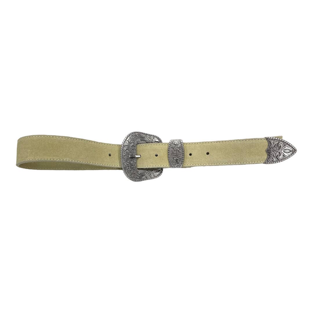 Free People Black Rock Luxe Suede Western Ornate Belt Size M New - Premium from Free People - Just $58.0! Shop now at Finds For You