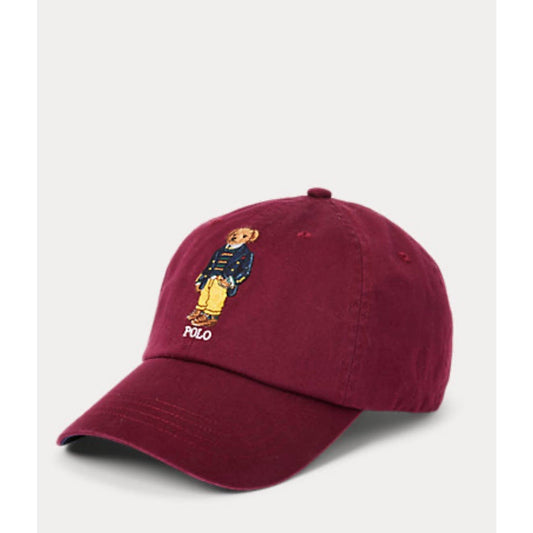 Polo Ralph Lauren Chino Embroidered Bear Baseball Cap Hat One Size Wine - Premium from Polo Ralph Lauren - Just $64.00! Shop now at Finds For You