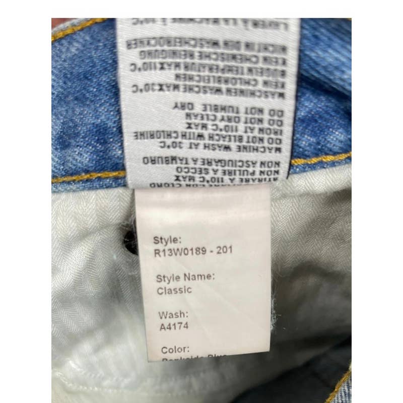 R13 Italy Classic Straight Distressed Jeans Denim Size 25 - Premium from R 13 - Just $199.0! Shop now at Finds For You