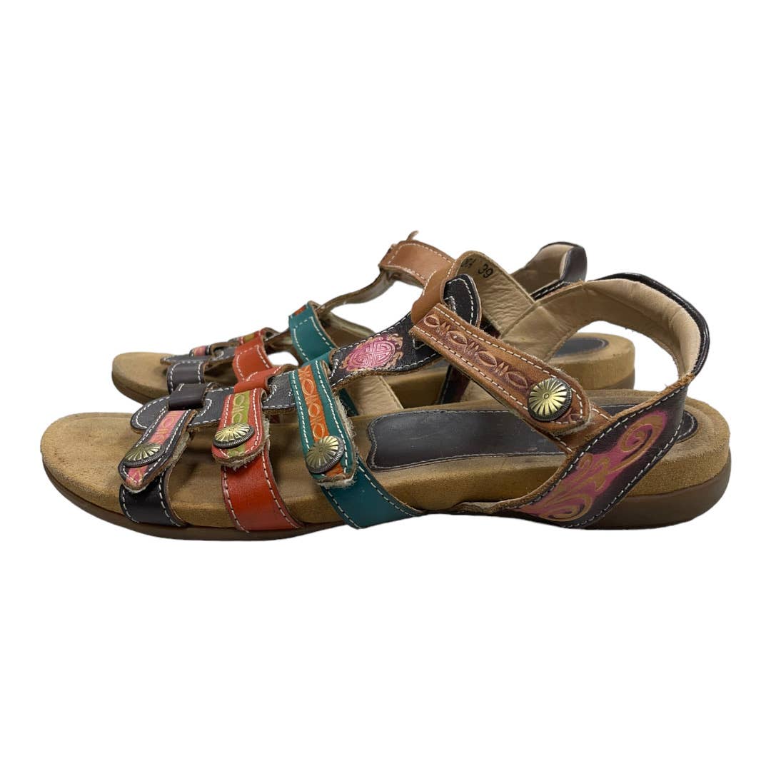 Spring Step L’Artiste Nadra Colorful Gladiator Sandals Size 39 9 - Premium from Spring Step - Just $45.0! Shop now at Finds For You