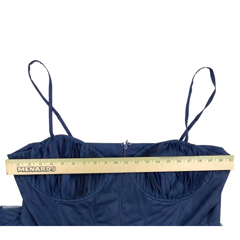 Anthropologie Hutch Pleated Sweetheart Midi Dress Plus Size 20 Navy New - Premium from Anthropologie - Just $199.00! Shop now at Finds For You