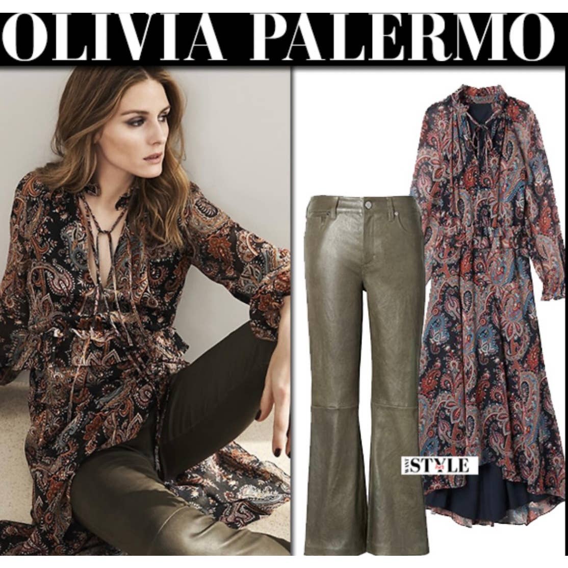 Banana Republic x Olivia Palermo High Low Paisley Silk Dress Size L - Premium from Banana Republic - Just $129.0! Shop now at Finds For You