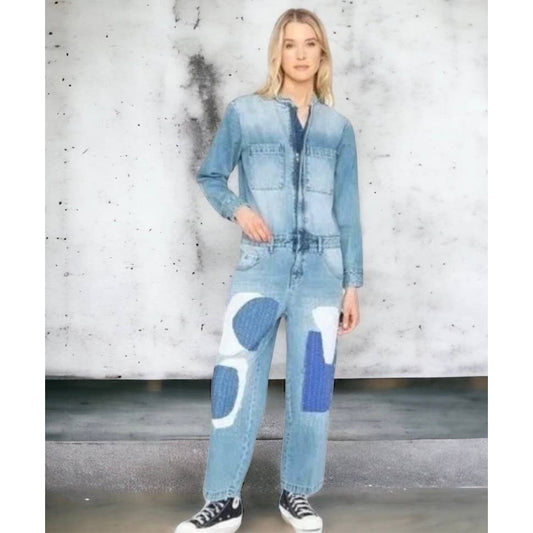 Free People x Sandrine Rose Patchwork Jumpsuit Overall Size M New - Premium  from Free People - Just $199.0! Shop now at Finds For You