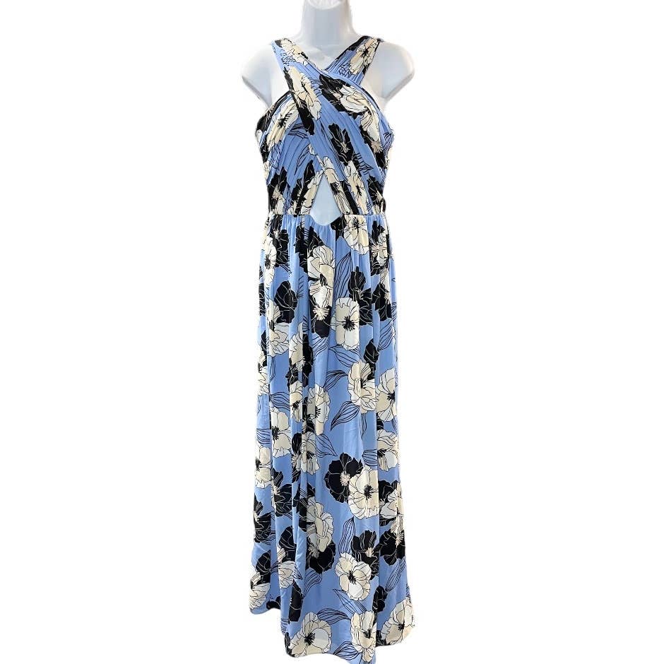 Dress The Population Rose Floral Maxi Dress Gown Size S Blue - Premium from Dress The Population - Just $189.0! Shop now at Finds For You