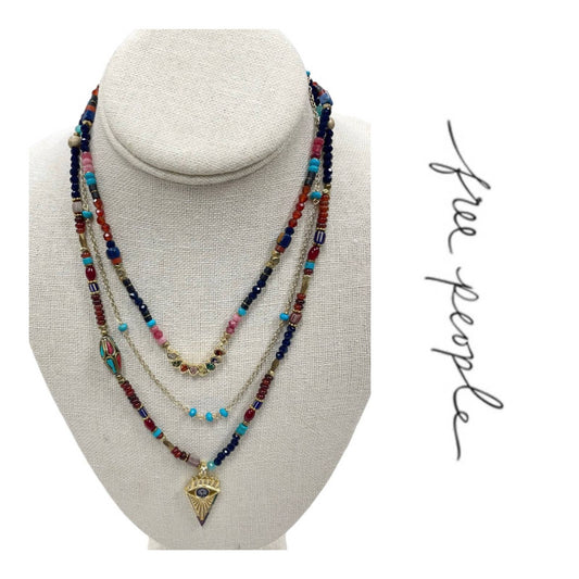 Free People Boho Multi Stand Evil Eye Necklace New - Premium  from Free People - Just $65.0! Shop now at Finds For You
