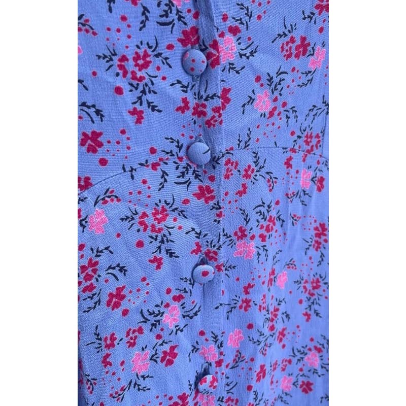 Ghost London Button Front Floral Dress Bohemian Size L Purple - Premium from Ghost London - Just $129.0! Shop now at Finds For You