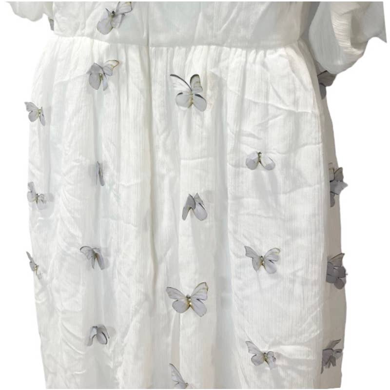 Dress The Population Black Label Reagan Butterly Appliqué Dress Size S Off White - Premium from Dress The Population - Just $149.0! Shop now at Finds For You