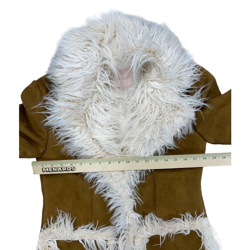 Anthropologie Hutch Faux Fur Trimmed Coat Jacket Size M Tan Cream - Premium from Anthropologie - Just $299.0! Shop now at Finds For You