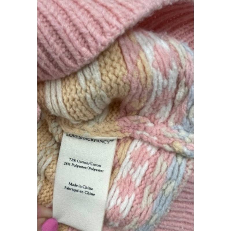 LOVESHACKFANCY Crawley Jacquard Pullover Sweater Knit Crewneck Size XS - Premium from LoveShackFancy - Just $179.0! Shop now at Finds For You