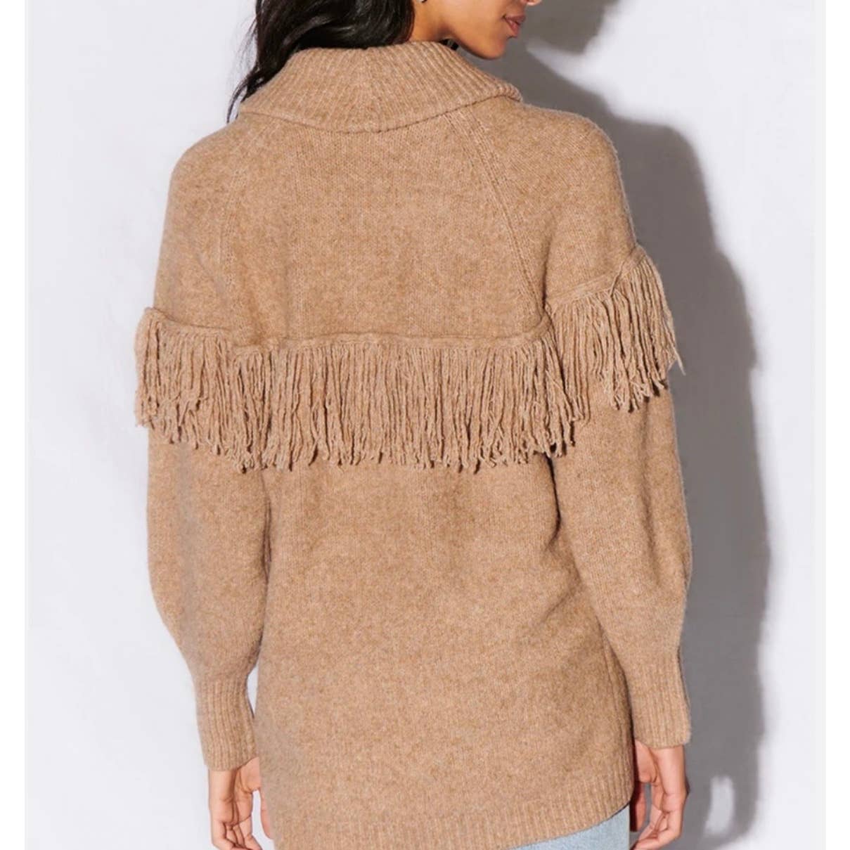 Anthropologie Saylor Janey Fringe Knit Button Front Cardigan Size Medium - Premium from Anthropologie - Just $149.0! Shop now at Finds For You