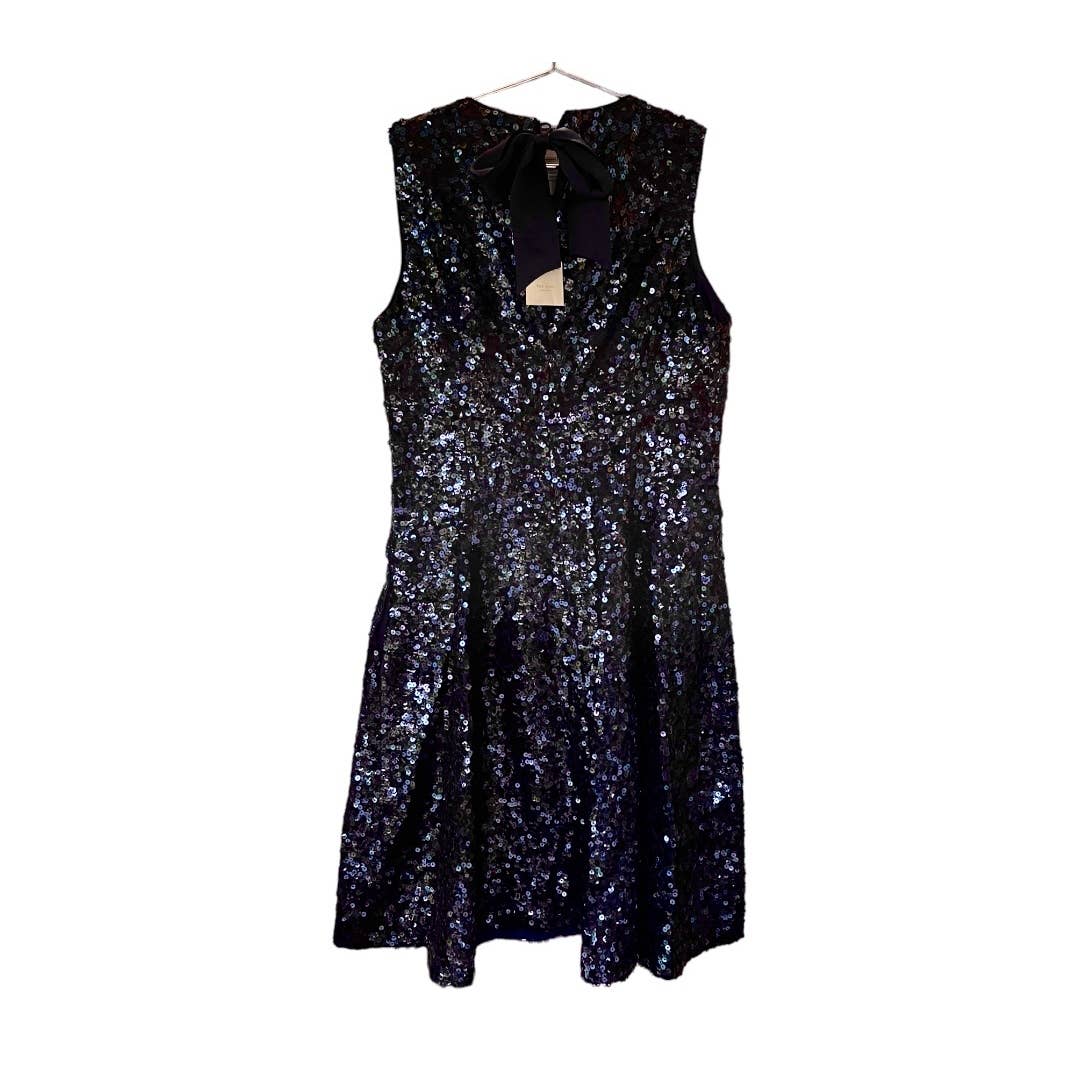 Kate Spade Tokyo Fit and Flare Sequin Dress Navy Size 10 New - Premium from Kate Spade - Just $300.0! Shop now at Finds For You