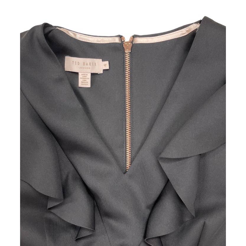 Ted Baker Alair Ruffle Peplum Sleeveless Bodycon Dress Sz 4 - Premium from Ted Baker - Just $168.0! Shop now at Finds For You