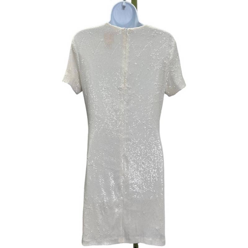 Tory Burch Sequin Short Sleeve Dress Formal Party Cocktail Size Small White - Premium from Tory Burch - Just $149.00! Shop now at Finds For You