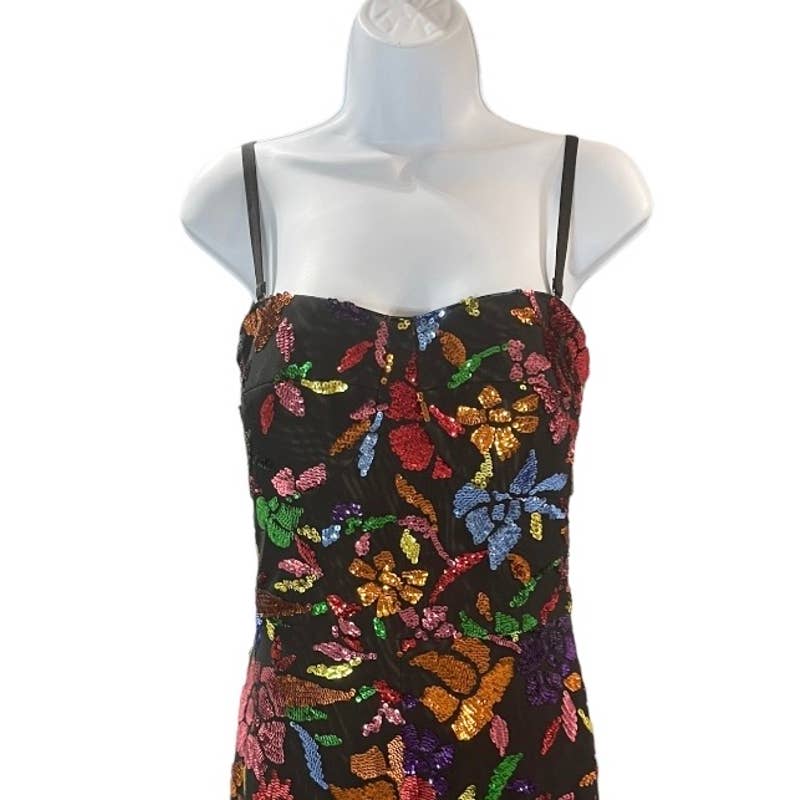Dress The Population Preston Floral Sequin Strapless Sleeveless Jumpsuit Size XS New - Premium from Dress The Population - Just $199.00! Shop now at Finds For You