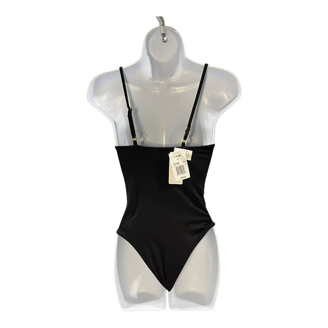 L*SPACE Revolve Roxanne One Piece Bitsy Cut Swimsuit Bathing Suit S Black New - Premium from L*SPACE - Just $99.0! Shop now at Finds For You