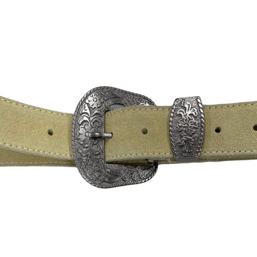 Free People Black Rock Luxe Suede Western Ornate Belt Size M New - Premium from Free People - Just $58.0! Shop now at Finds For You