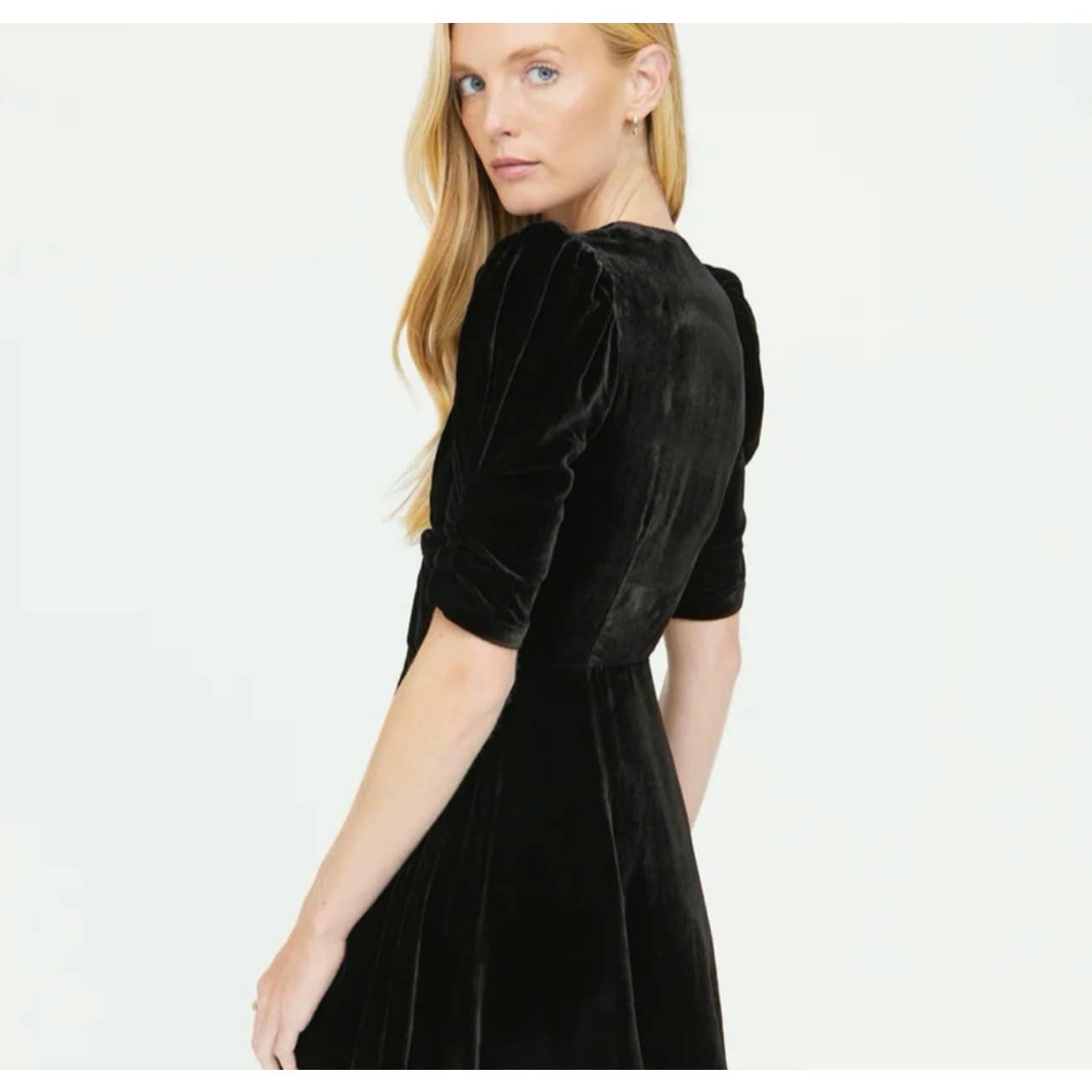 Rhode Leanna Twist Front Velvet Dress Size Large Black New - Premium from Rhode - Just $299.0! Shop now at Finds For You