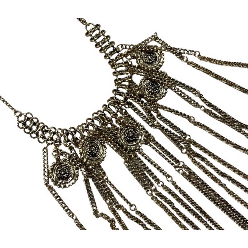 Free People Queen of the Rodeo Necklace Bohemian Fringe Gold New - Premium from Free People - Just $89.00! Shop now at Finds For You