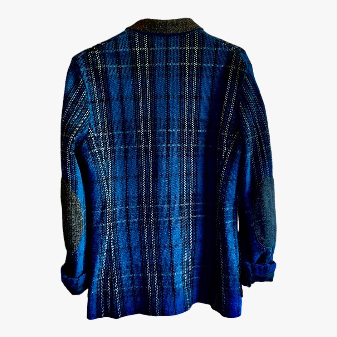 Junya Watanabe x Comme des Garçons Patchwork Wool Men’s Blazer Jacket S Japan Blue - Premium from Junya Watanabe - Just $999.00! Shop now at Finds For You
