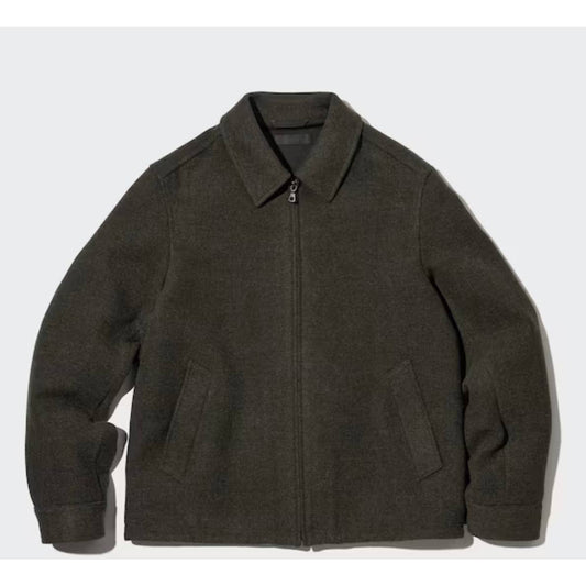 Uniqlo Single Collar Blouson Zip Jacket Coat Size Large Mens - Premium from Uniqlo - Just $79.0! Shop now at Finds For You